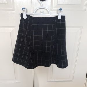American Apparel Grid Skirt Black